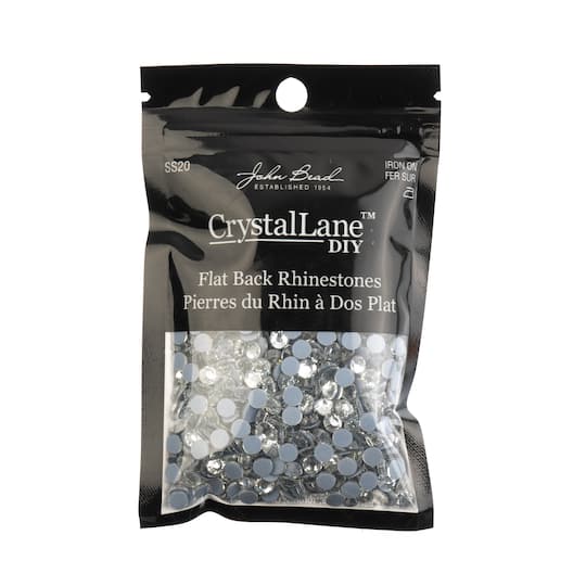 Crystal Lane DIY SS20 Round Glass Hotfix Flatback Rhinestones, 1,440ct